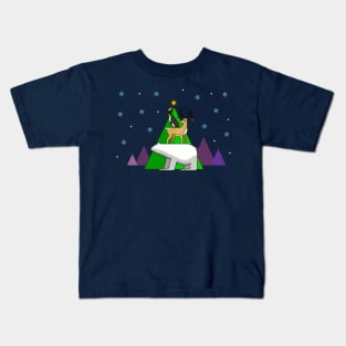 Polar bear, reindeer, penguin, robin Christmas star Kids T-Shirt